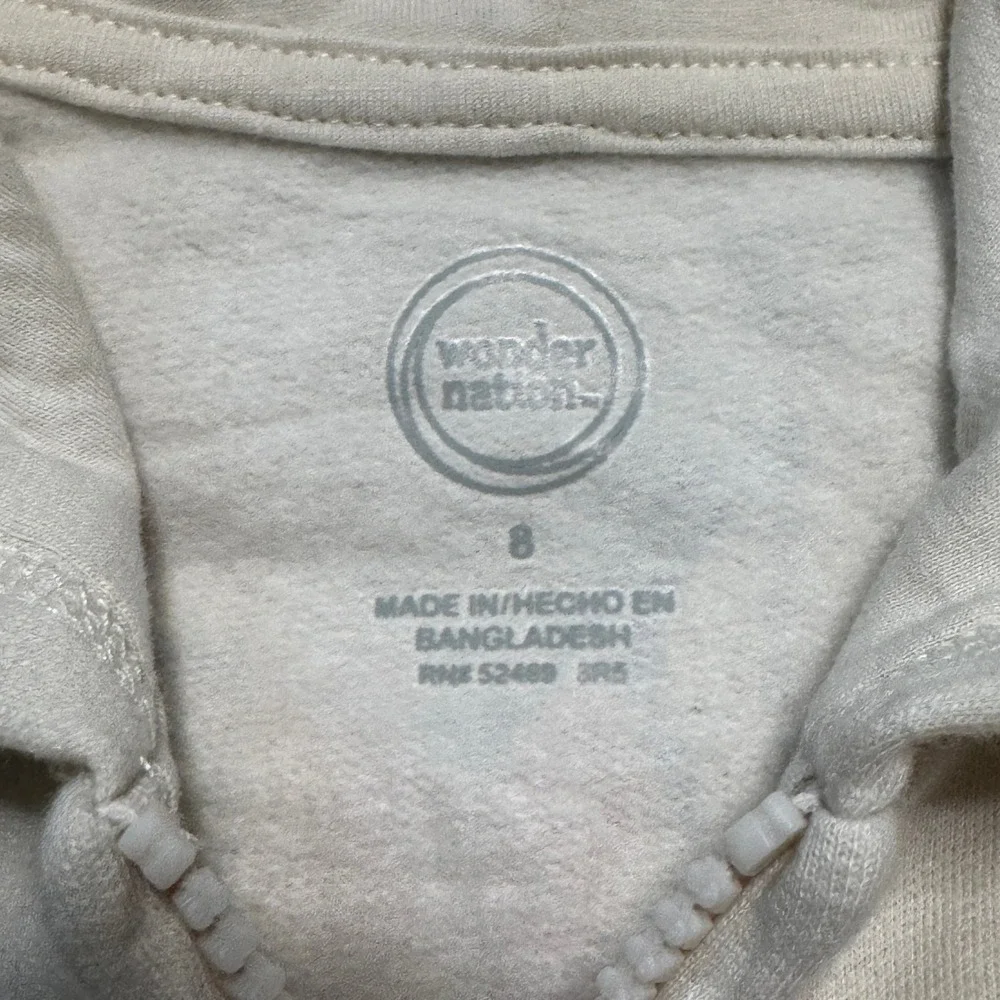NWT Wonder Nation Boys Cream Rule the Waves Shark Hoodie and‎ Joggers Set Size 8